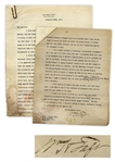 William Taft Letter Signed During Louis Brandeis Nomination to the Supreme Court -- ...The Brandeis evidence is revealing a professional crookedness...the Jews have a right to complain...